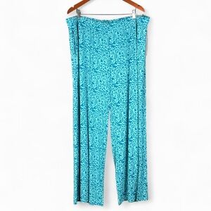 NWT Soft Surroundings 2X Blue Bamboo Pajama Pants Lightweight Breathable